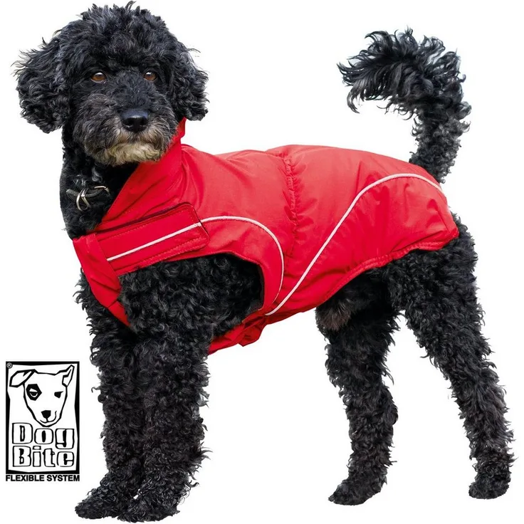 DogBite Hundemantel Hunde - Winterjacke gefüttert - pflegeleicht, in versch. Größen - Blau