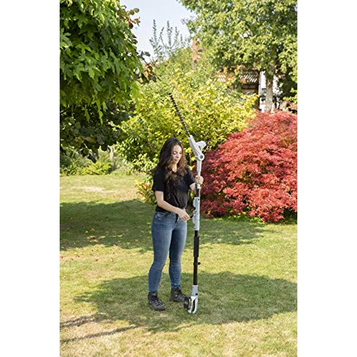 IKRA Akku Teleskop Heckenschere ICPH 2040, mit 2 Akkus 20V (2,0 & 2,5 Ah), Schnelllader, Gurt und 40 cm Schnittlänge – Bild 11