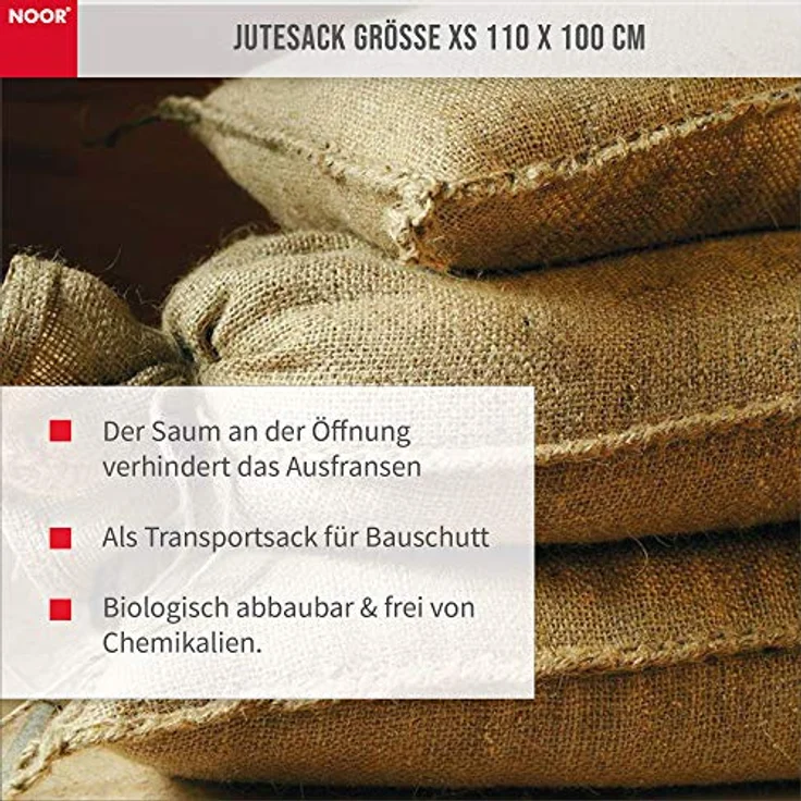 Noor Jutesack Jute, Braun, 110 x100 cm – Bild 6