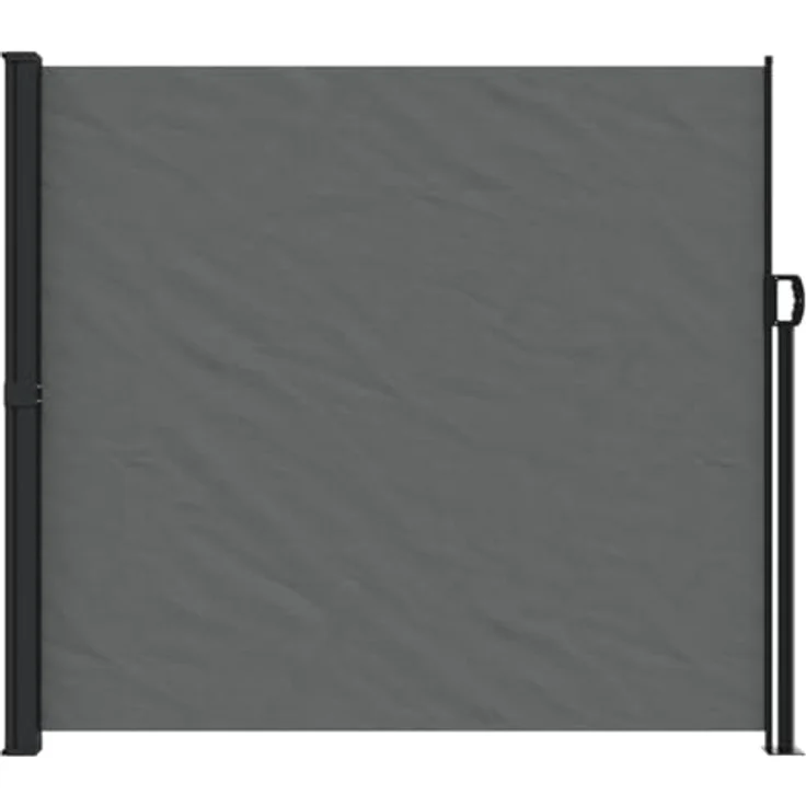 vidaXL Seitenmarkise, Wandmarkise mit PU-Beschichtung, Sichtschutz für Balkon Terrasse Garten, Windschutz Markise, Ausziehbar Anthrazit Polyester – Bild 3