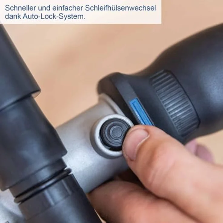 Scheppach Universal-Renovierungsschleifer MRS500, Schleifmaschine mit 300W Leistung, variable Drehzahl 1600-3200 min-1, Schleifbreite 10 mm/60 mm, inkl. 3 Fächerbürsten und Adapter – Bild 5
