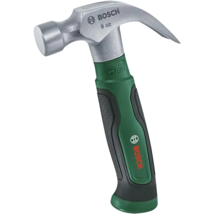 Bosch Klauenhammer 225g/8oz (Kompakte Stubby Ausführung, Robuster Kohlenstoffstahl, V-förmige Klaue, Softgrip-Handgriff) – Bild 1