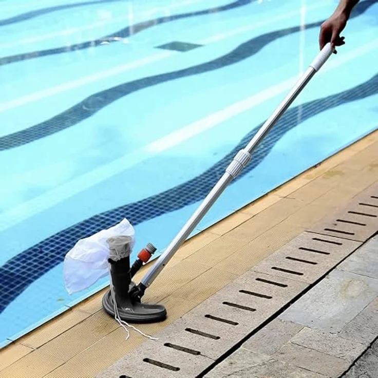 Northix Bigstren 20931 Bodenreiniger für Schwimmbäder, wasserbetrieben, schwarz, mit harten Reinigungsborsten – Bild 4