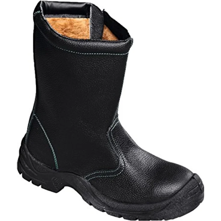 teXXor® S3-Winterreißverschlussstiefel ZIPPER, robust, schwarz/grün, rutschfest, mit Stahl-Zehenschutz und durchtrittsicheren Sohlen – Bild 2