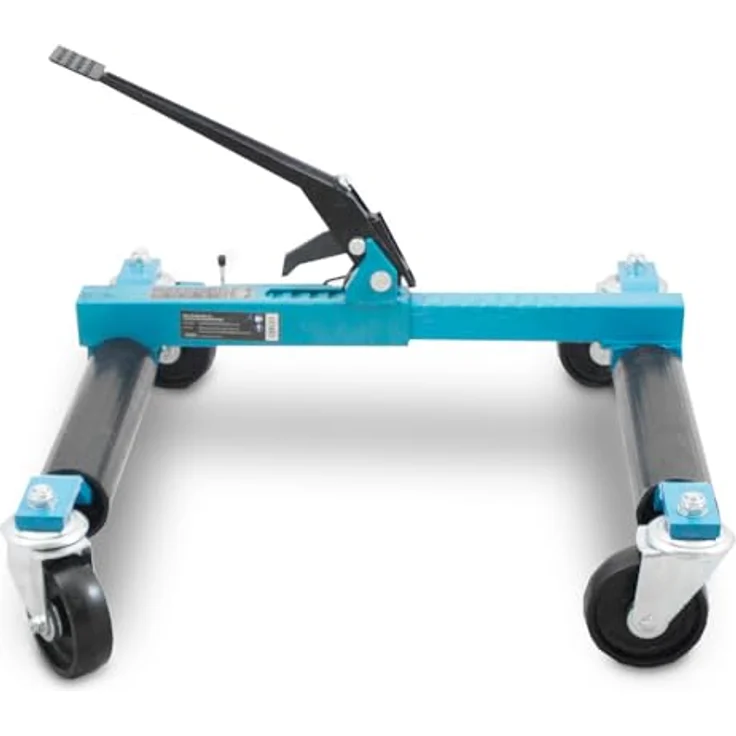 Bituxx 2x Rangierhilfe mit mechanischem Wagenheber, Tragkraft bis 560kg, blau, MS-19212 – Bild 3