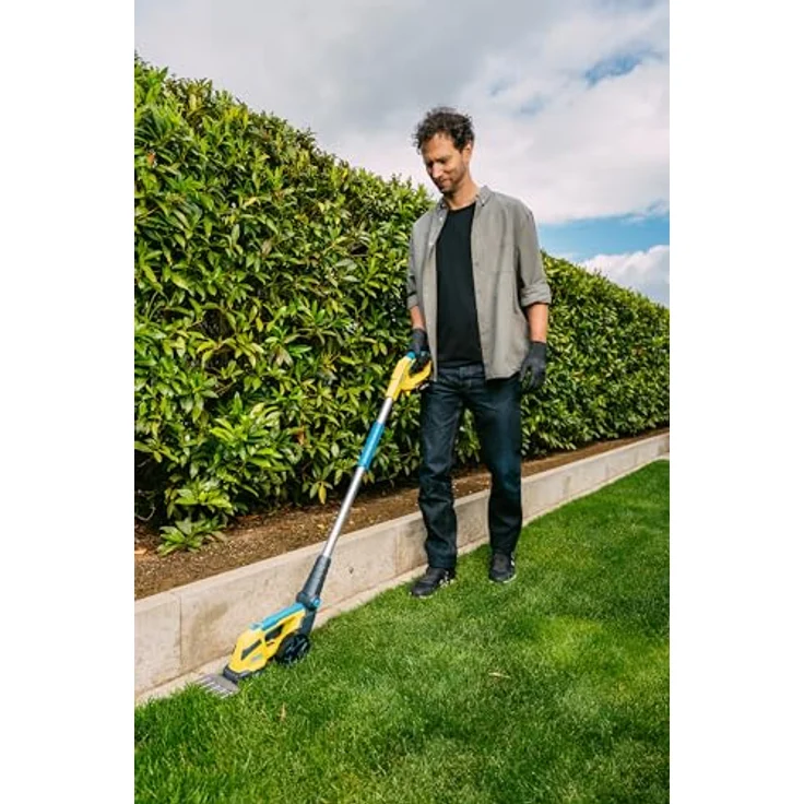 Gloria Stiel Grasschere und Strauchschere, für FineCut 18V compact, flexible Griffverlängerung, ergonomischer Führungsgriff, extra große Laufräder, Drive&amp,Cut – Bild 3