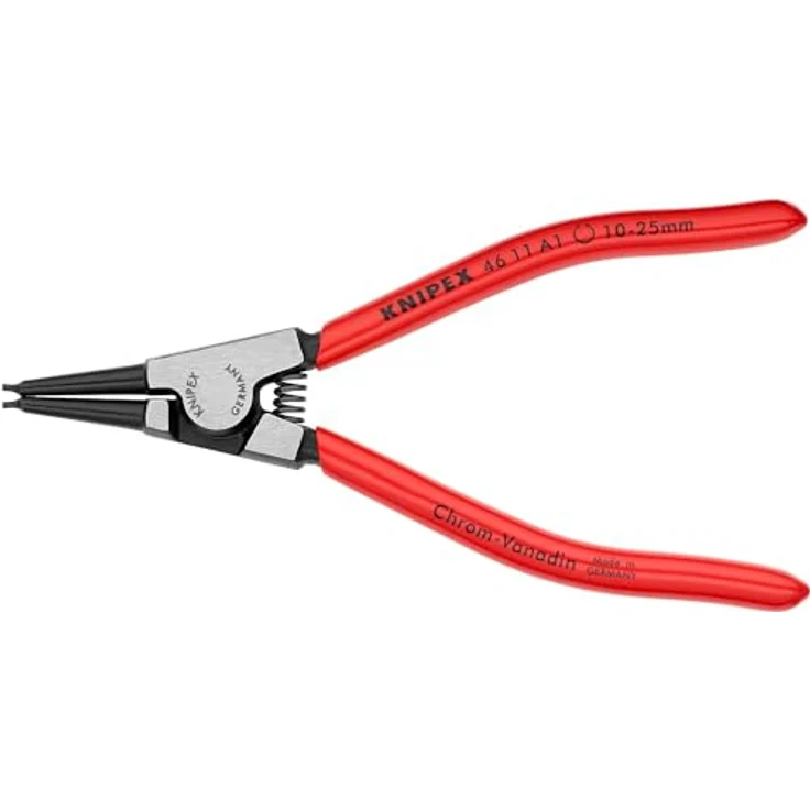 KNIPEX 46 11 A1 SB Sicherungsringzange für Außenringe auf Wellen schwarz atramentiert mit Kunststoff überzogen 140 mm (in SB-Verpackung) – Bild 3