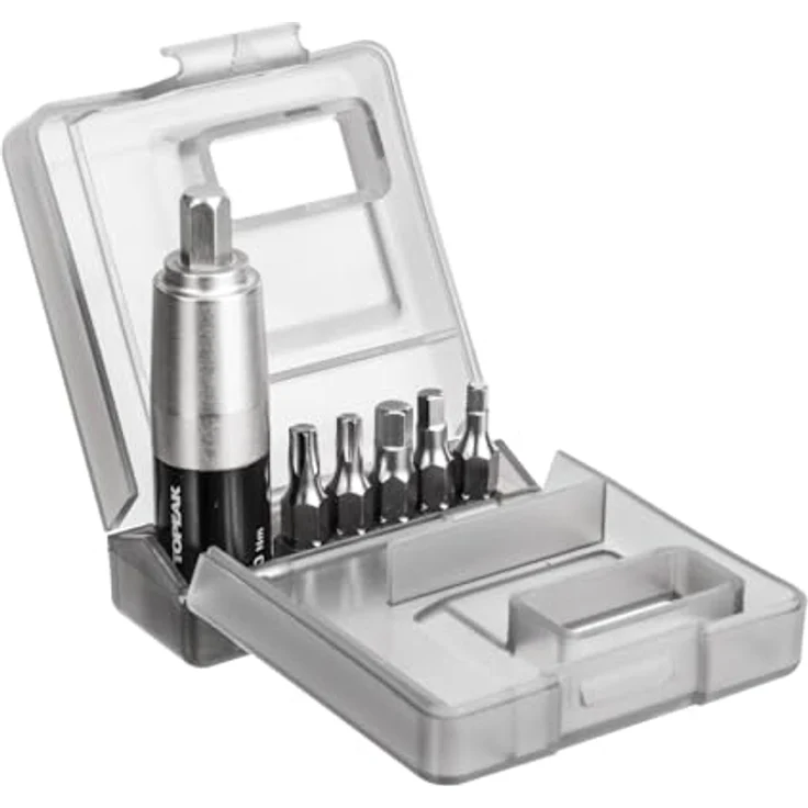 Topeak Nano TorqBar X, Drehmomentschlüssel mit einstellbarem Drehmomentbereich von 2 bis 6 Nm, inkl. 5 Bits und Transportcase – Bild 3