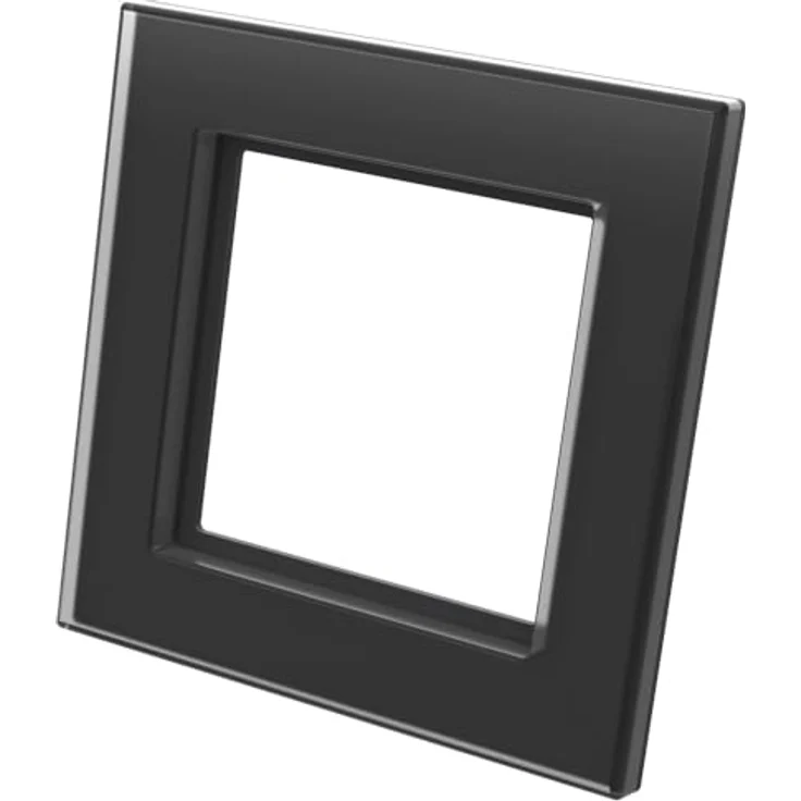 Homematic IP Glasrahmen, 1-Fach, schwarz, langlebiges Echtglas, kompatibel mit 55er-Standard – Bild 4