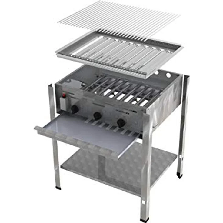 ChattenGlut Gasgrill ChattenGlut Gastrobräter 10,8kW mit Einzelne Edelstahlstäbe als Rost, BxTxH: 650x530x800 cm, in Edelstahlfarbe – Bild 7