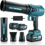 Bundviel Akku-Laubbläser Turbo Gebläse 80m/s Jet Fan, batteriebetrieben, 2x 21V 4000mAh Akkus, blau