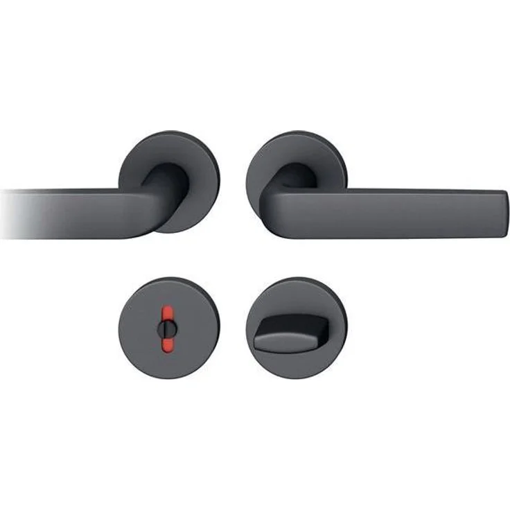 Rolly Toys, Türgriff + Fenstergriff, Rosettengrt.12 1267 Alu.0810 rd.WC-R DIN L/R FSB (Türgarnitur)