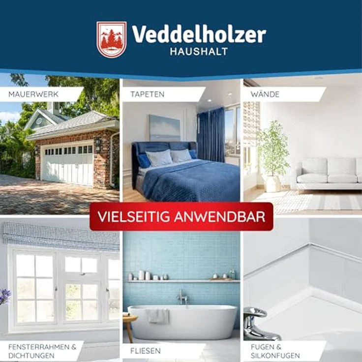 Veddelholzer Premium Schimmelentferner mit Aktivchlor, Anti Schimmelspray für Wände, Fenster, Bad und mehr, 500ml – Bild 2
