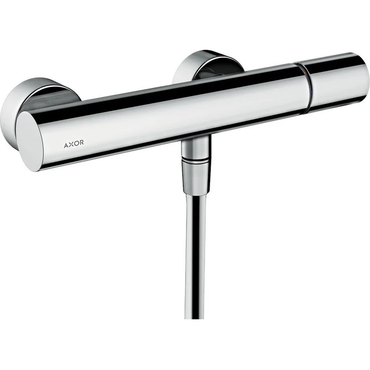hansgrohe Axor Uno Duscharmatur, Einhebel-Brausemischer mit Zerogriff, Brushed Nickel, Keramikmischsystem, temperaturbegrenzbar, Rückflussverhinderer