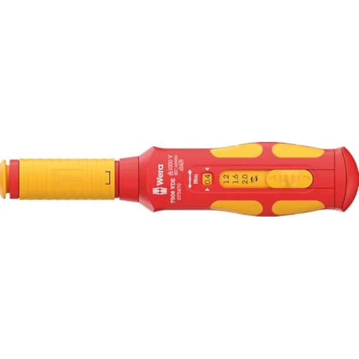 Wera 05075870001 7508 VDE Kraftform Safe-Torque Speed Drehmomentschraubendreher, mit 5 voreingestellten Drehmomenten bis 2,0 Nm, Rechts-/Linksanzug und Torque Lock Funktion – Bild 1