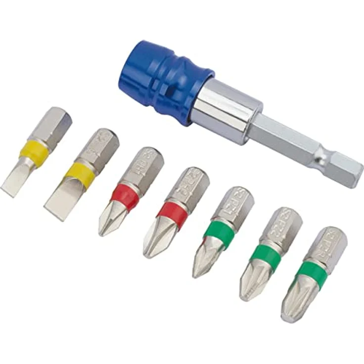 Draper 82400 Buntes Schraubendreher-Bit-Set mit Magnethalter, 8-teilig, 8 Stück, 8 Pieces – Bild 2