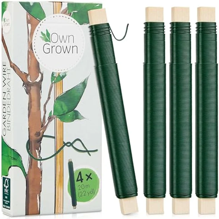 Owngrown Bindedraht Pflanzen 4x20m Garten Draht Und Pflanzenbinder Grün Pflanzen Draht – Bild 2