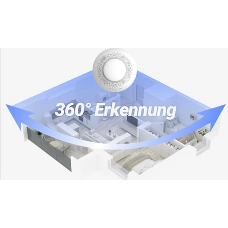 EZVIZ T4C Rauchsensor, batteriebetriebener Rauchmelder mit dual-photoelektrischer Raucherkennung und Integration mit EZVIZ-Kameras – Bild 3