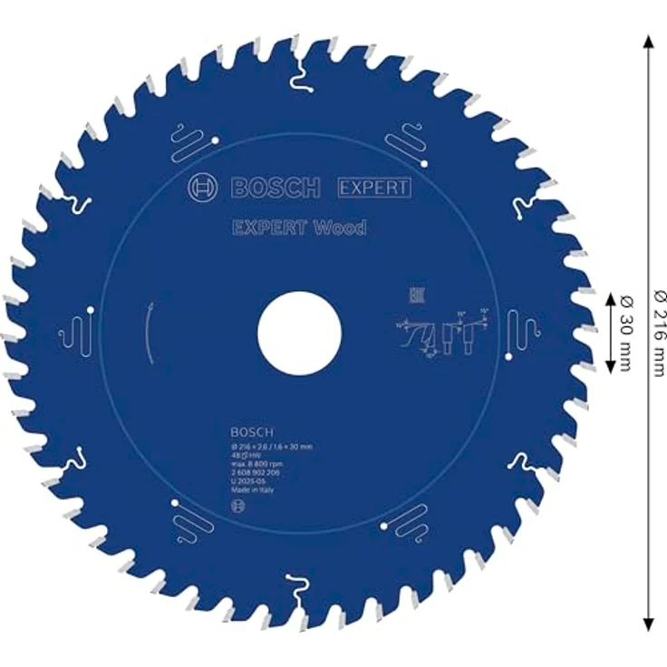 Bosch EXPERT Wood Kreissägeblatt, 216 mm, T48, langlebig und robust für Weichholz und Hartholz, Professional Zubehör – Bild 3