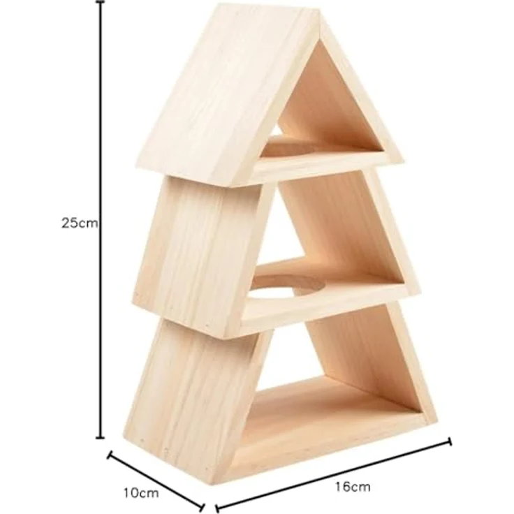 DUVO+ Nagerhaus Kletterbaum aus Holz, braun, 16 x 10 x 25 cm, sicheres Spielzeug für Hamster und Mäuse – Bild 2