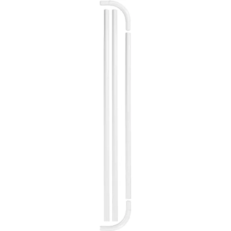 WENKO Duschvorhangstange Winkelstange, praktische Wandbefestigung in klassischem Weiß, anpassbare L- und U-Form, 80x80 cm bis 90x90 cm – Bild 15