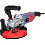 FANZTOOL Betonschleifer Betonfräse 2000W Set mit 180mm Diamantschleiftopf und Absaughaube