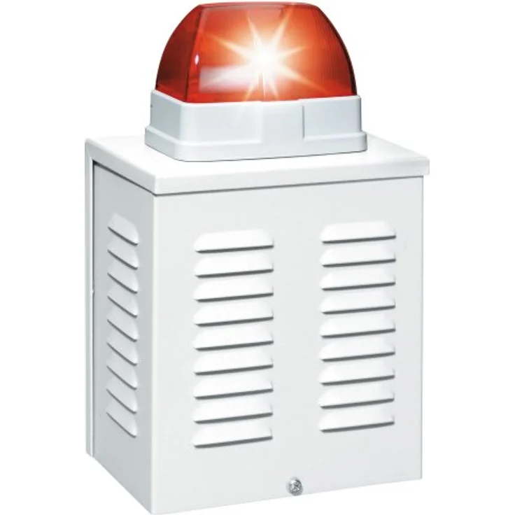 ABUS Blitz Attrappe SG3210, effektive Einbruchschutz-Sirene mit wetterfestem Aluminiumgehäuse, weiß – Bild 2
