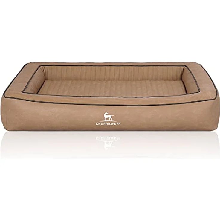 Knuffelwuff Orthopädisches Hundebett Montego XXXL 155 x 125cm Camel, Formstabil & Gelenkentlastend – Bild 2