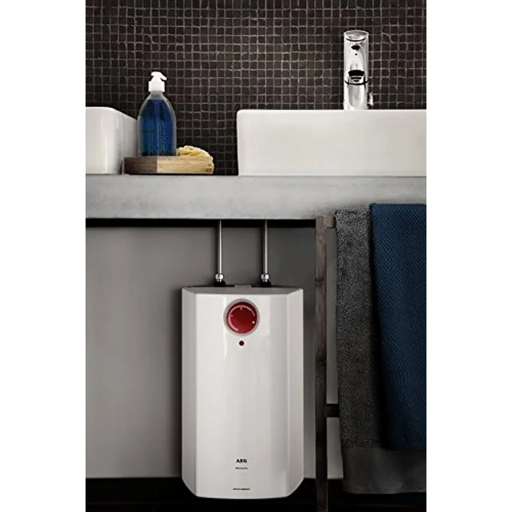 AEG HUZ 5 DropStop, druckloser Kleinspeicher Untertischboiler 5 Liter, stufenlose Temperatureinstellung 35-85 °C, 2 kW, Energiesparklasse A, mit ThermoStop und DropStop-Technologie – Bild 5