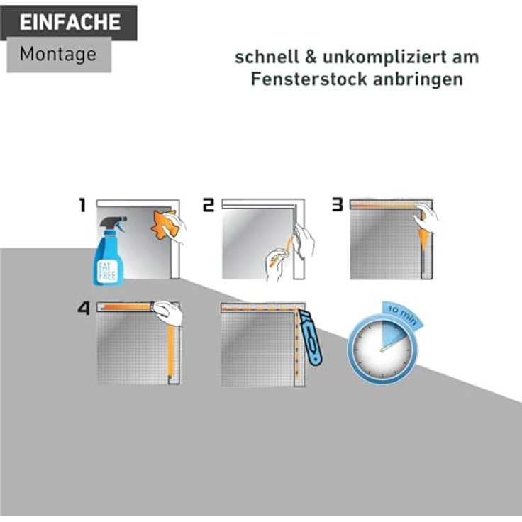 Windhager Moskitonetz Elastic für Fenster, Insektenschutzgitter, dehnbares Gewebe, BxH: 130x150 cm – Bild 6