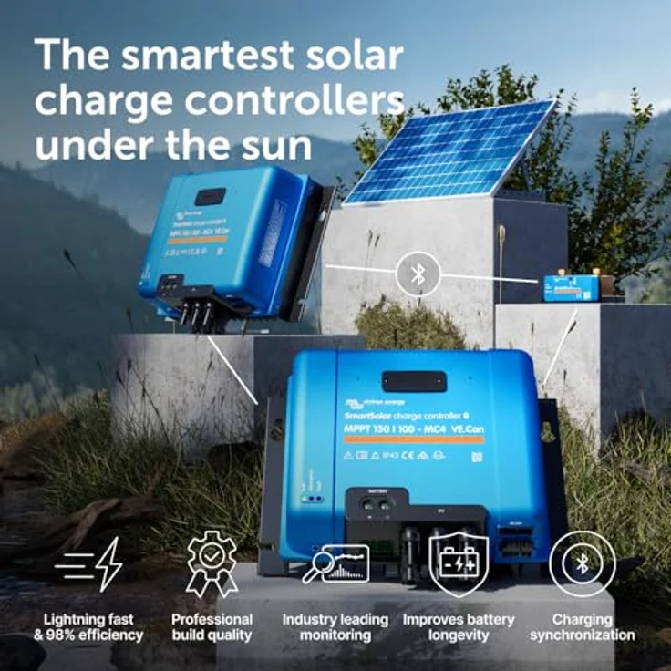 Victron Energy SmartSolar MPPT 150/100 VE.Can, Solar-Laderegler mit 100A, Bluetooth und ultraschnellem MPP-Tracking – Bild 2