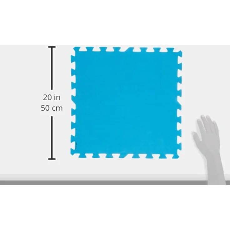 Bestway Flowclear Pool-Bodenschutzfliesen-Set, 8 Stück á 50 x 50 cm, blau – Bild 6