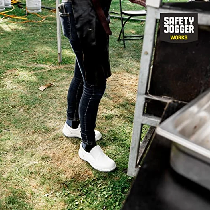 Safety Jogger X0500 S2 SRC, weißer Sicherheits- & Food-Service Schuh mit Zehenschutzkappe und rutschhemmender Sohle – Bild 6