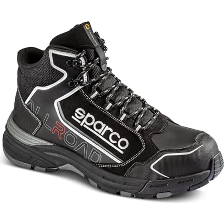 Sparco Allroad-H Okayama S3 SRC Sicherheitsschuhe, schwarz, mit nicht-magnetischer Zehenkappe und rutschfester Energy-Absorptionssohle, Größe 38 – Bild 1