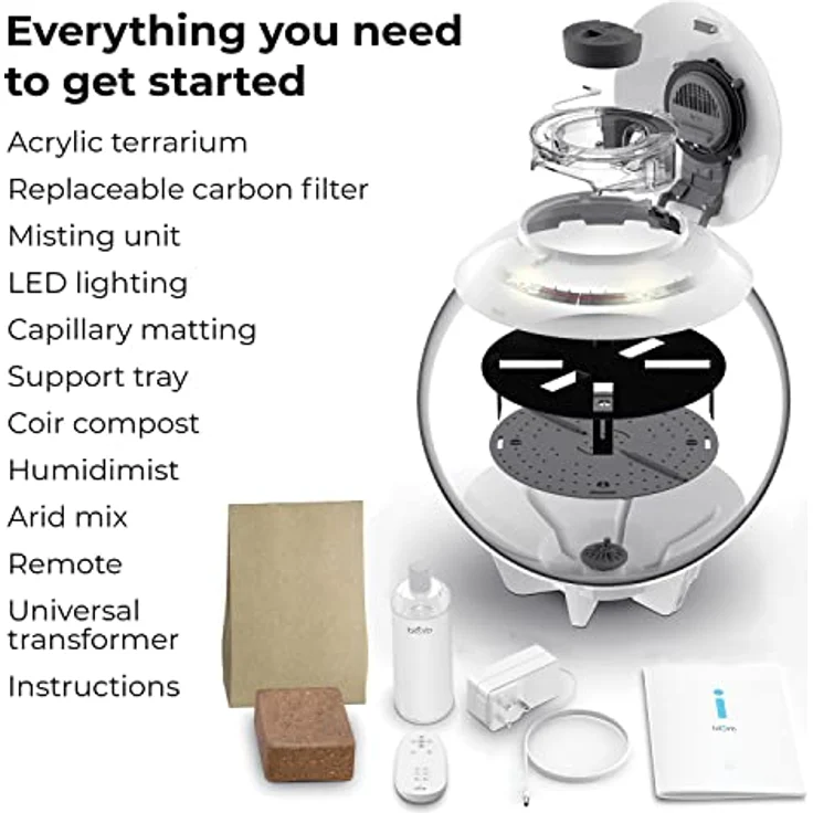 biOrb AIR 30, automatisches Terrarium in grau mit energieeffizienter LED-Beleuchtung und automatischer Pflege für exotische Pflanzen – Bild 3