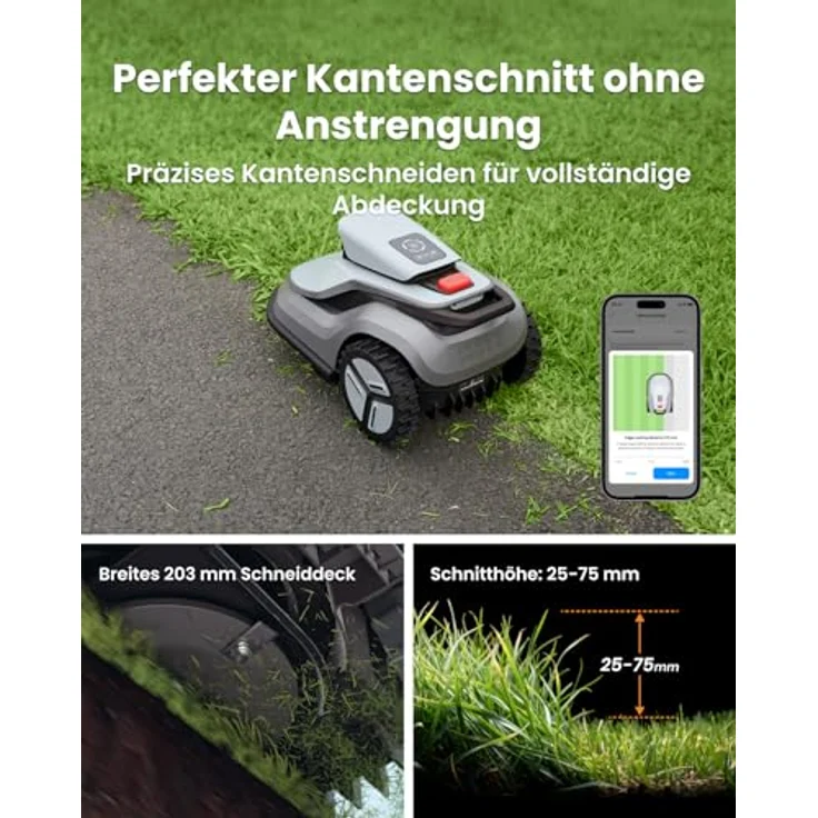 TERRAMOW V600, Mähroboter für Flächen bis 600m² mit TerraVision 2.0 und KI-gestützter Hindernisvermeidung – Bild 5