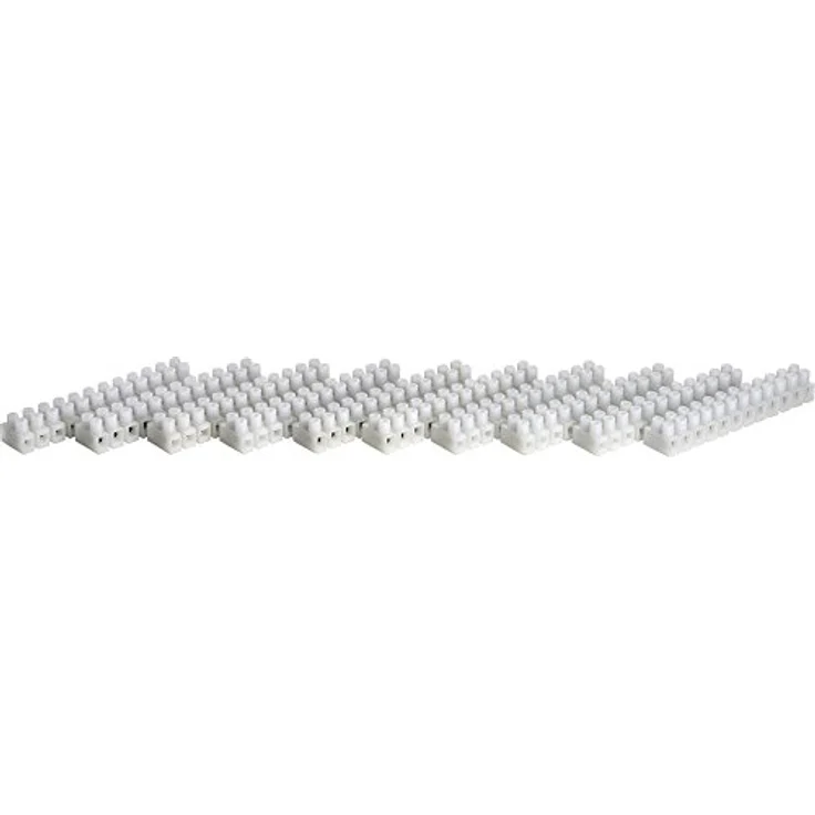 TRU Components Lüsterklemme flexibel, 12-polig für Kabelquerschnitt 0.5-1.5mm², Weiß, 10 Stück – Bild 1