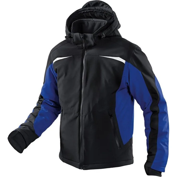 "Kübler Softshelljacke Winter-Softshell Jacke schwarz / kbblau, Arbeitsjacke mit wasserabweisendem Frontreißverschluss"