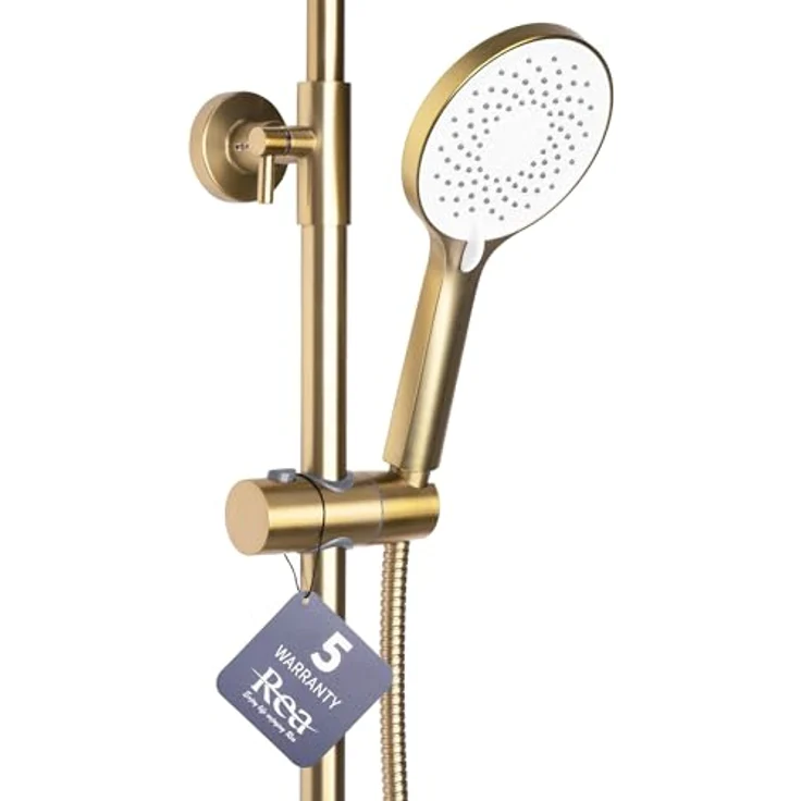 wohnwerk.idee Duschsystem Avalon, Regendusche mit Wannenauslauf, Gold Matt Schwarz Grau Kupfer, modernes Komplettset für stilvolle Badezimmer – Bild 7