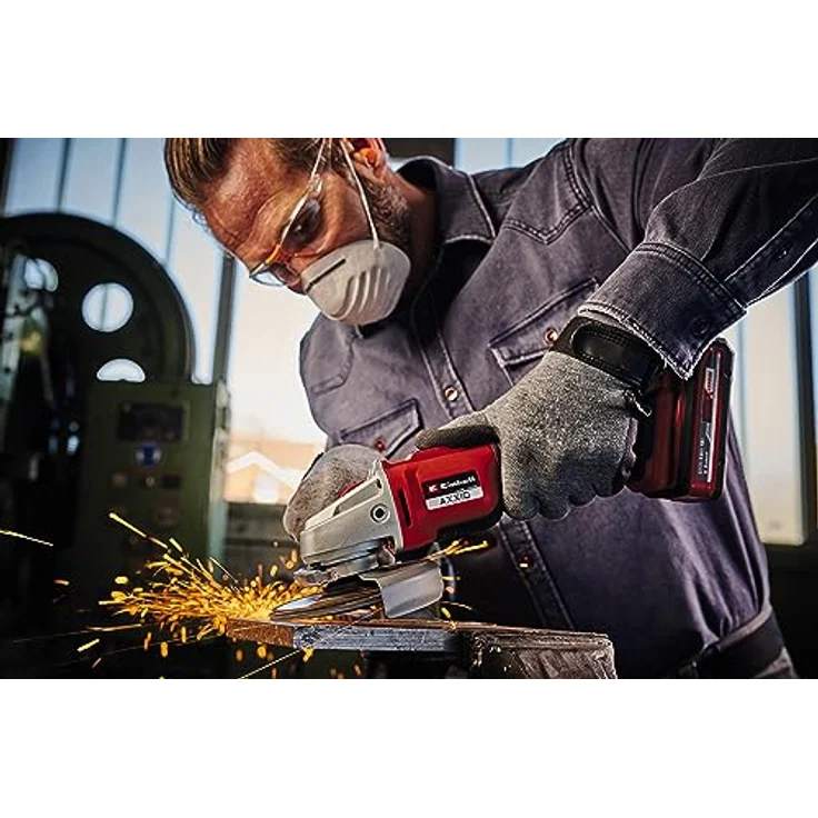 Einhell Akku-Winkelschleifer Axxio 18-125 Q Li Power X-Change PXC Lithium Ionen, bürstenloser Motor, Wiederanlauf--Überlastschutz, ohne Trennscheibe, ohne Akku und Ladegerät – Bild 4