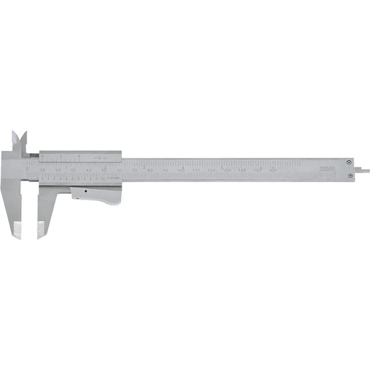 FORTIS Taschenmessschieber Momentfestst. 150mm, Präzisionsmesswerkzeug aus Edelstahl