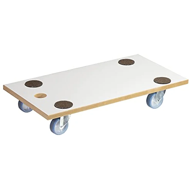 WAGNER Transporthilfe MM 1318 I 57,5 x 30 x 10 cm - Tragkraft 200 kg - Spezialbeschichtung für Sensible Böden - Anti-Rutsch-Pads - Beste Beweglichkeit - Verkehrsweiß – Bild 1