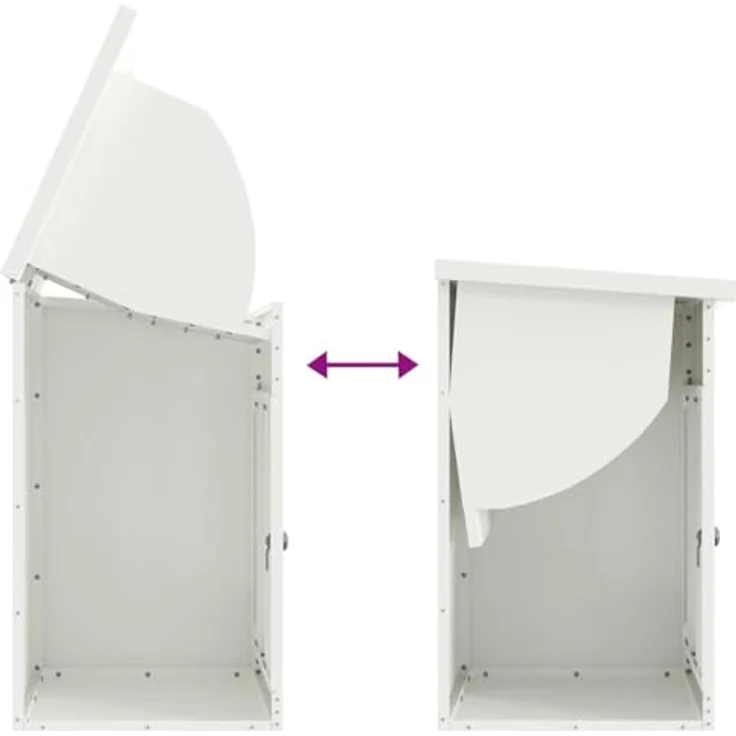 vidaXL Briefkasten, Stahl-Postkasten in Weiß, 47,5 x 38 x 59 cm, wasserdicht und robust – Bild 6