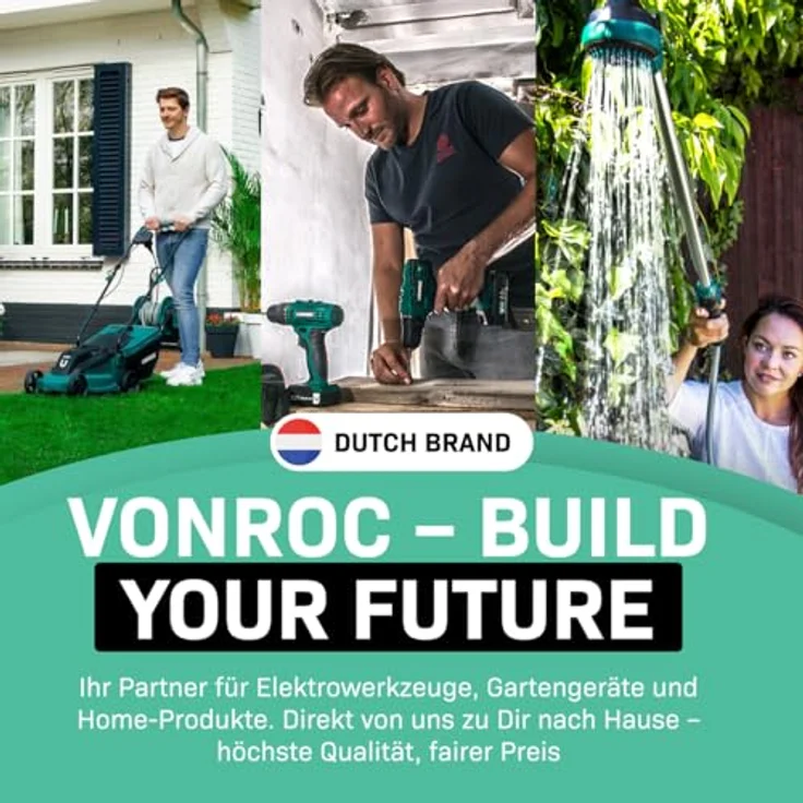 VONROC Laubbläser 650W, leistungsstarker Laubbläser mit zwei Geschwindigkeitsstufen bis 190 km/h, ergonomisches Design – Bild 5