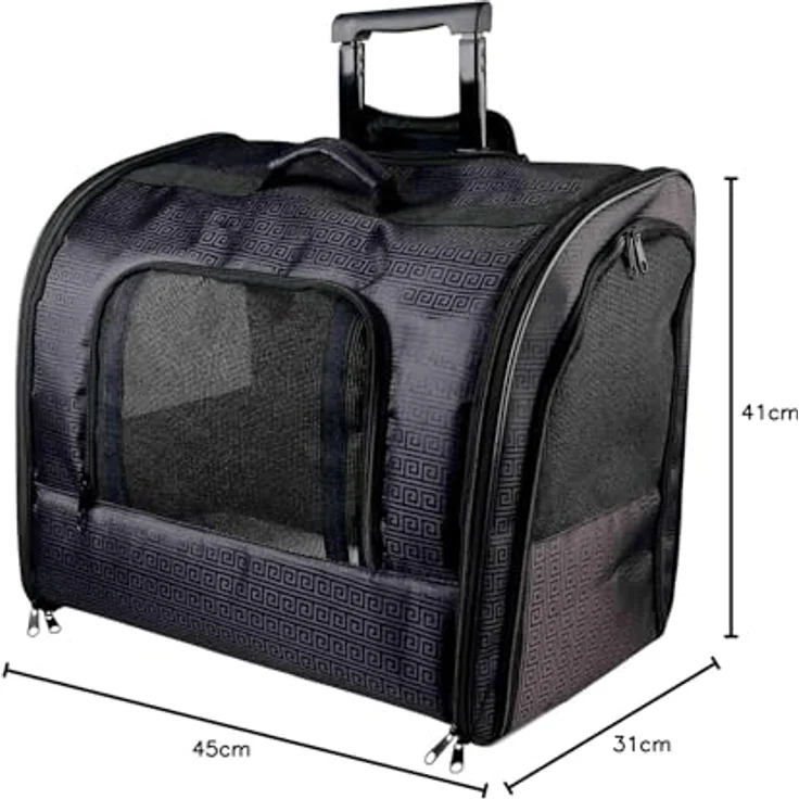Trixie Trolley Elegance 45 × 41 × 31 cm schwarz – Bild 5