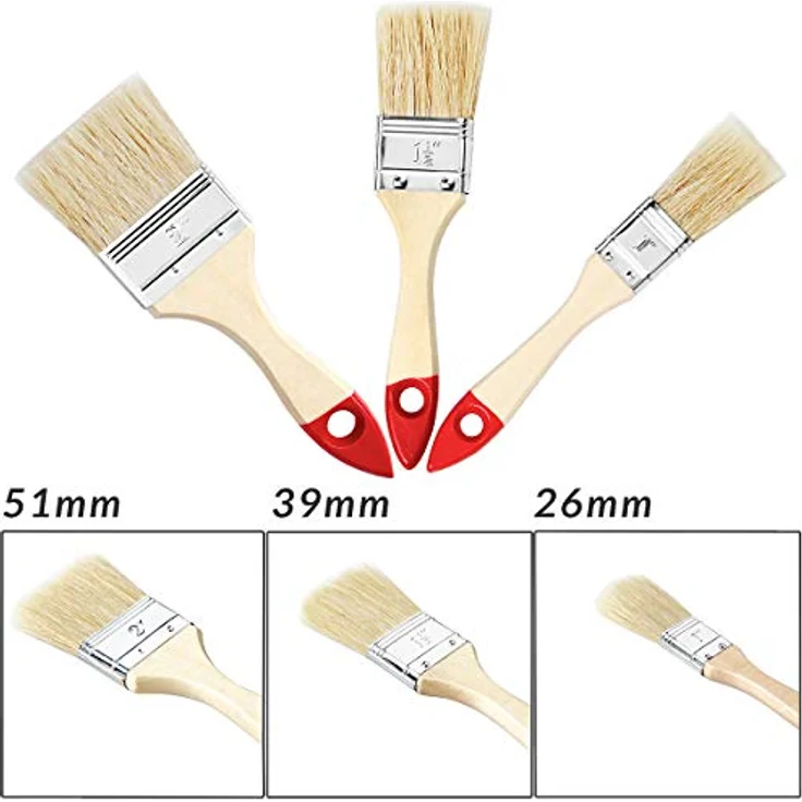 Monzana Malerpinsel 15tlg Set 3 versch. Größen für Holzlasur Lacke Farbe Pinselset Lasurpinsel Lackierpinsel Malerpinsel – Bild 3
