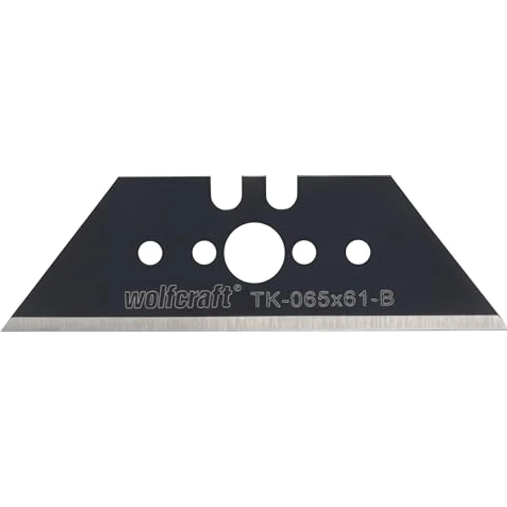 Wolfcraft 4206000 Profi-Sharp Trapezklinge, 5er Set, Carbonstahl, 30% bessere Schneidleistung – Bild 2