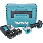 Makita Winkelschleifer DMC 300 RFJ 18 V 76 mm + 2x Akku 3,0 Ah + Ladegerät + Makpac, kabellos