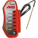 Kerbl Spannungsprüfer 441221, Zaunprüfer AKO bis 10000 Volt, ergonomisches Design, 6 Stufen Anzeige, ohne Batterien