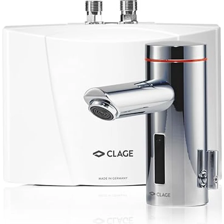 CLAGE MBX3 Lumino, elektronischer Klein-Durchlauferhitzer mit Sensorarmatur, 3,5kW, VDE-GS geprüft, druckfest, für hygienisches Händewaschen – Bild 1